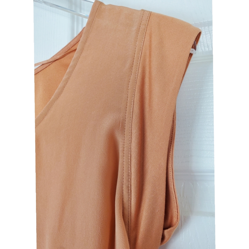 NWT a loves a clay silk fabric mix woven blouse - Picture 7 of 12